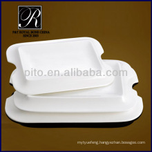 latest design hotel deep rectangular ceramic plates PT-1958